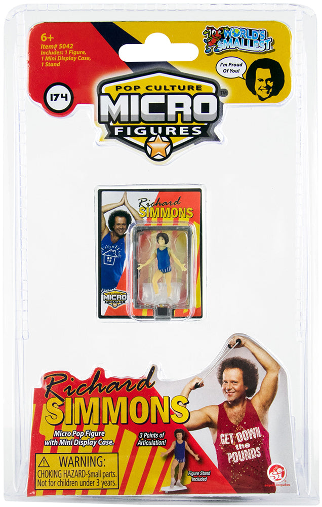 Worlds Smallest Richard Simmons Pop Culture Micro Figures (Blue Shirt)