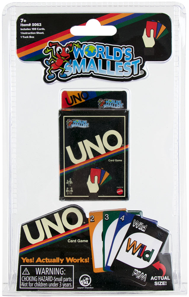  Worlds Smallest Classic Games - Pictionary - Uno Card