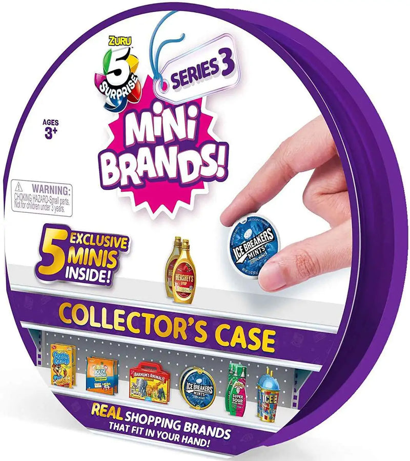 5 Surprise Toy Mini Brands Series 2 by Zuru (Collectors Case + 3 Pack Capsules)  Exclusive Mystery Real Miniature Brands Collectible Toys