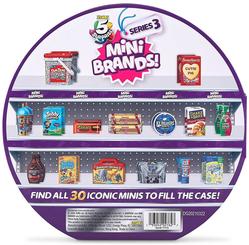 5 Surprise Disney Mini Brands Series 2 Collector's Kit by ZURU (3 Capsules  + 1 Collector's Case)  Exclusive Mystery Capsule Real Miniature