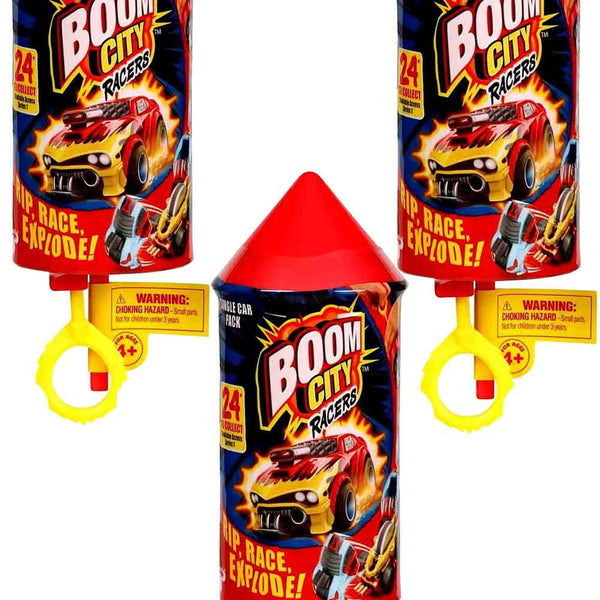 NEW Boom City Racers 2 Car Pack Firework Rocket Launch Car Moose Toys order RARE 63099