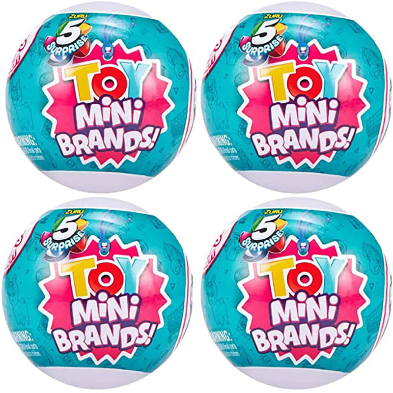 5 Surprise Mini Brands Series 4 By ZURU Mystery Real Miniature Collectible  Toy Capsule For Kids, Teens, And Adults 