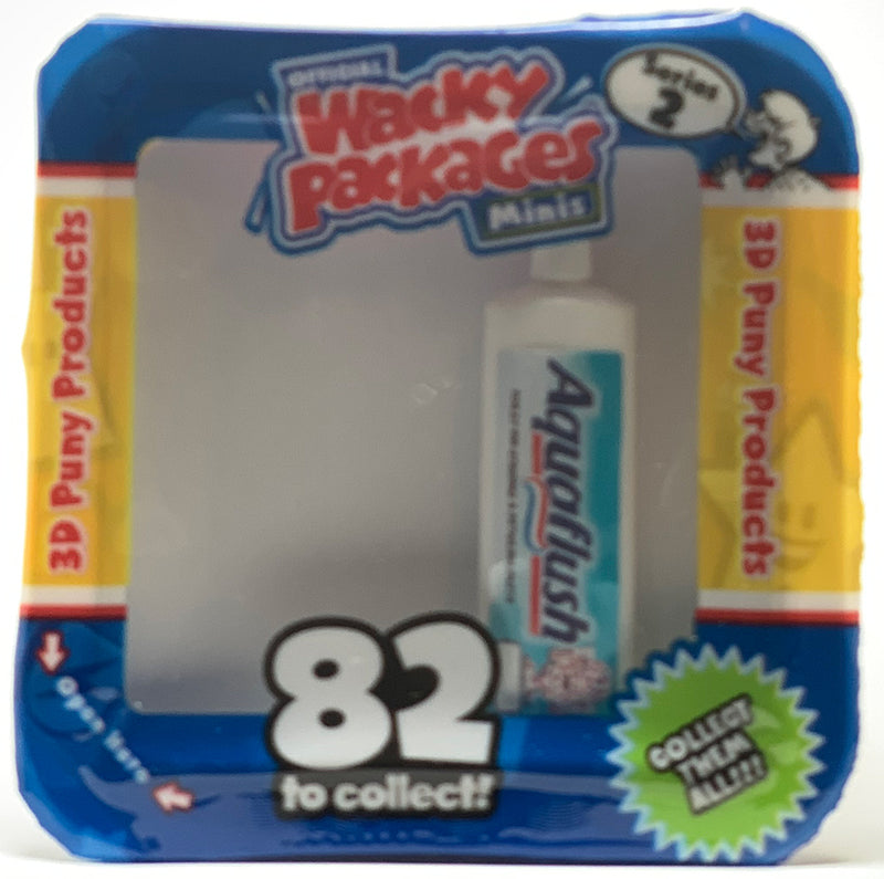 Wacky Packages Minis - Tubes Aqua Flush (plus 4 Mystery) - Series 2