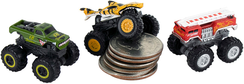 World’s Smallest Hot Wheels Monster Trucks - Series 2 (5Alarm) on quarters