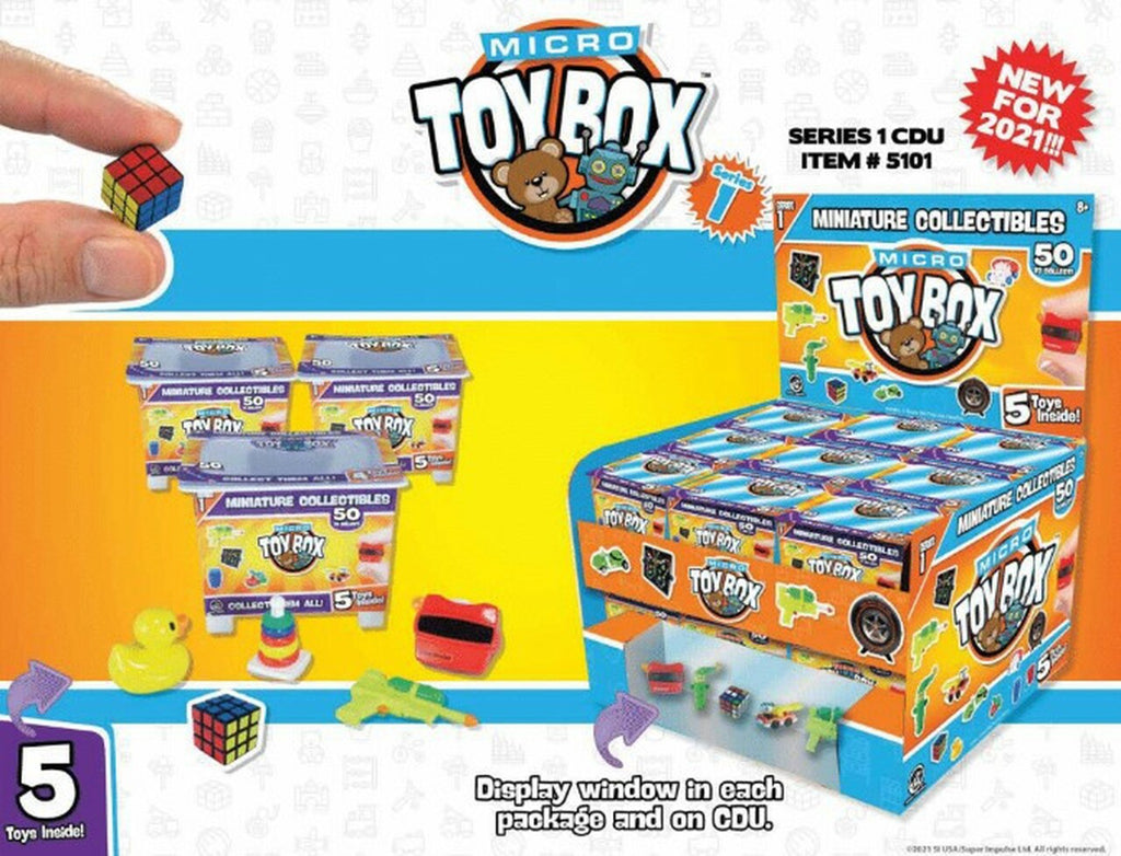  Worlds Smallest Micro Toy Box Toy Shop Playset - Includes 7  Miniature Toys : Toys & Games